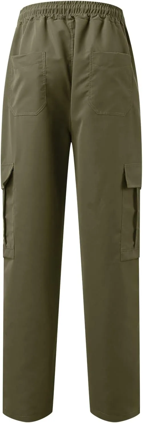 Alalaso Mens Cargo Pants,Elastic Waist Sweatpants for Men Casual Long Trousers Light Jogger Pants