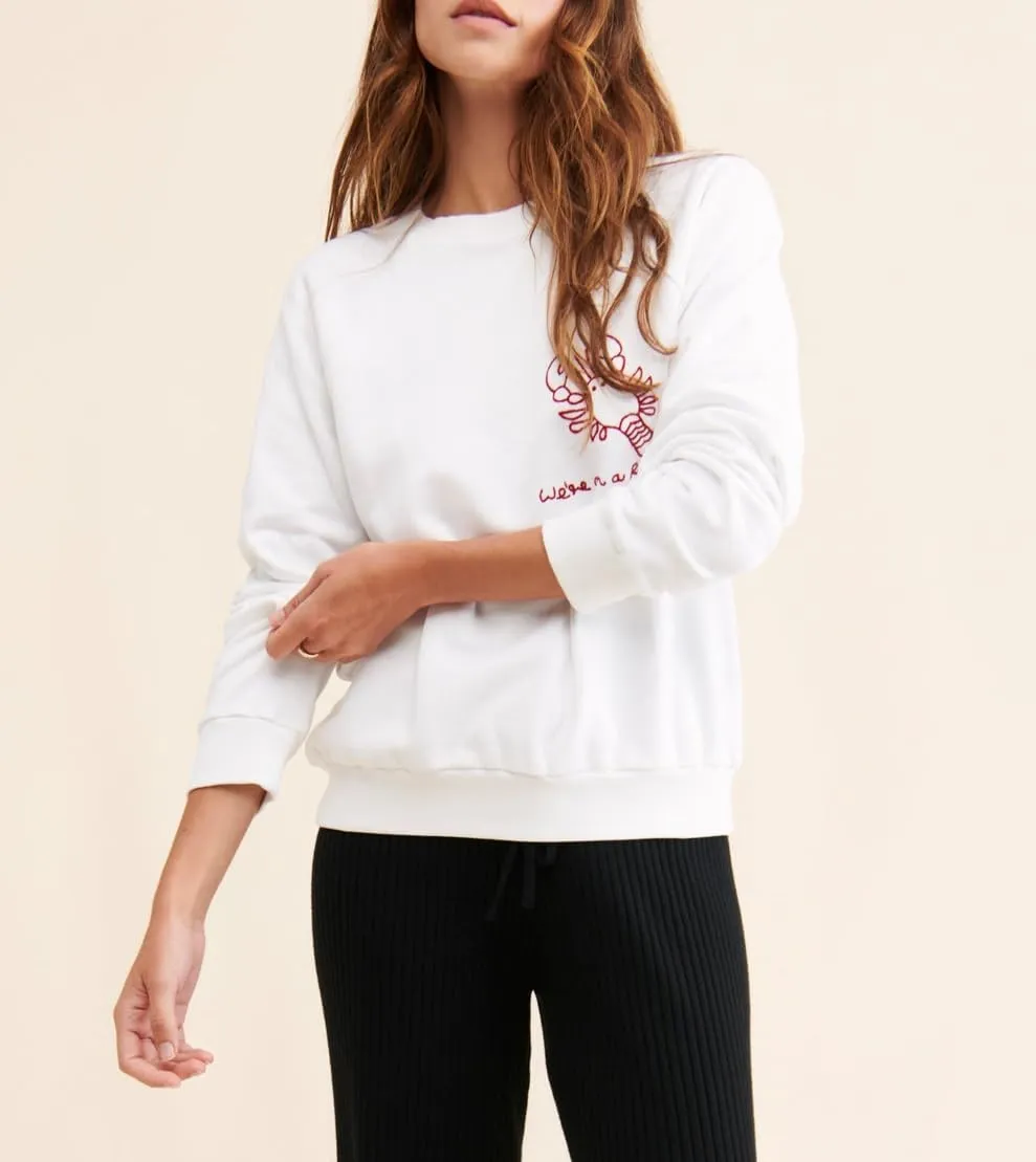 Aonoapll Women Y2k Lobster Sweatshirt Oversized Long Sleeve Graphic Pullover Top Crewneck Cute Print Hoodie