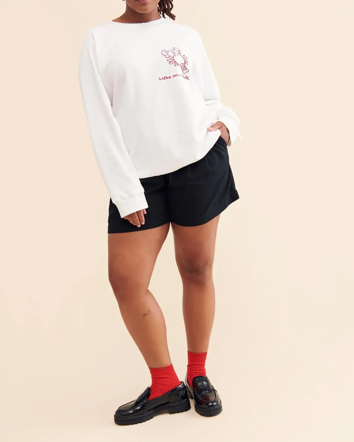 Aonoapll Women Y2k Lobster Sweatshirt Oversized Long Sleeve Graphic Pullover Top Crewneck Cute Print Hoodie