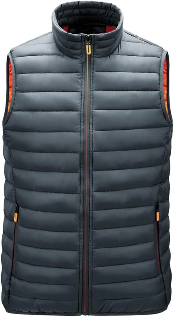 Bciopll Men's Jackets Sleeveless Vest Autumn Winter Warm Casual Padded Cotton Waistcoat