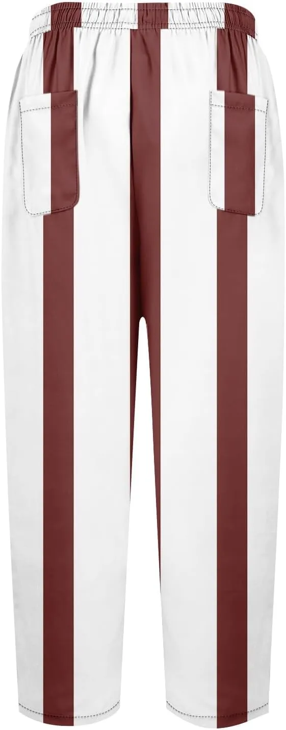 Capri Pants for Women- Flowy with Pockets Loose Casual Travel Trendy Workout Jogging Light Weight Stretch Striped