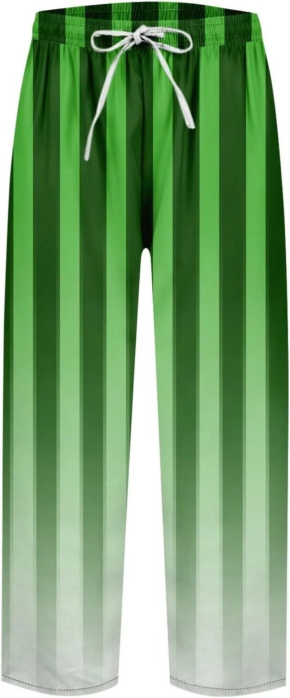 Capri Pants for Women- Flowy with Pockets Loose Casual Travel Trendy Workout Jogging Light Weight Stretch Striped