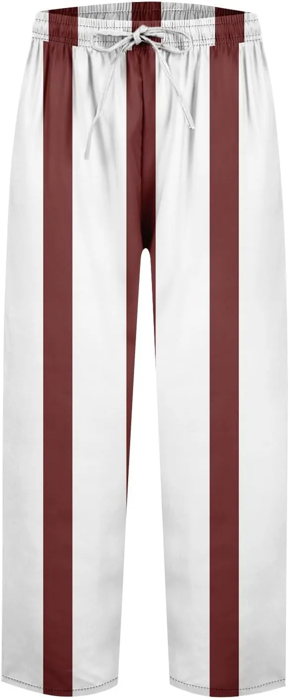Capri Pants for Women- Flowy with Pockets Loose Casual Travel Trendy Workout Jogging Light Weight Stretch Striped