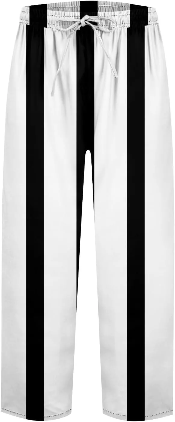 Capri Pants for Women- Flowy with Pockets Loose Casual Travel Trendy Workout Jogging Light Weight Stretch Striped