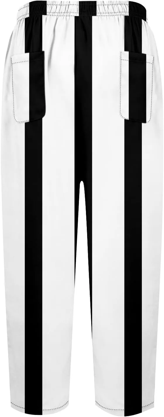Capri Pants for Women- Flowy with Pockets Loose Casual Travel Trendy Workout Jogging Light Weight Stretch Striped