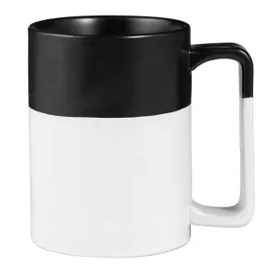Color Block Organic Mug - Matte Black/Matte White