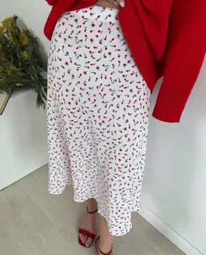 Cottagecore Y2K Skirts for Women Floral Cutecore Maxi Skirts Summer Casual Rose Print Skirt Aesthetic Fairycore Bottoms