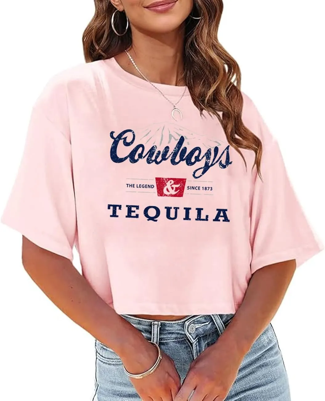 Country Music Cowboy Crop T Shirt Women Vintage Concert Tees Funny Western Rodeo Graphic Short Sleeve Tops Shirt