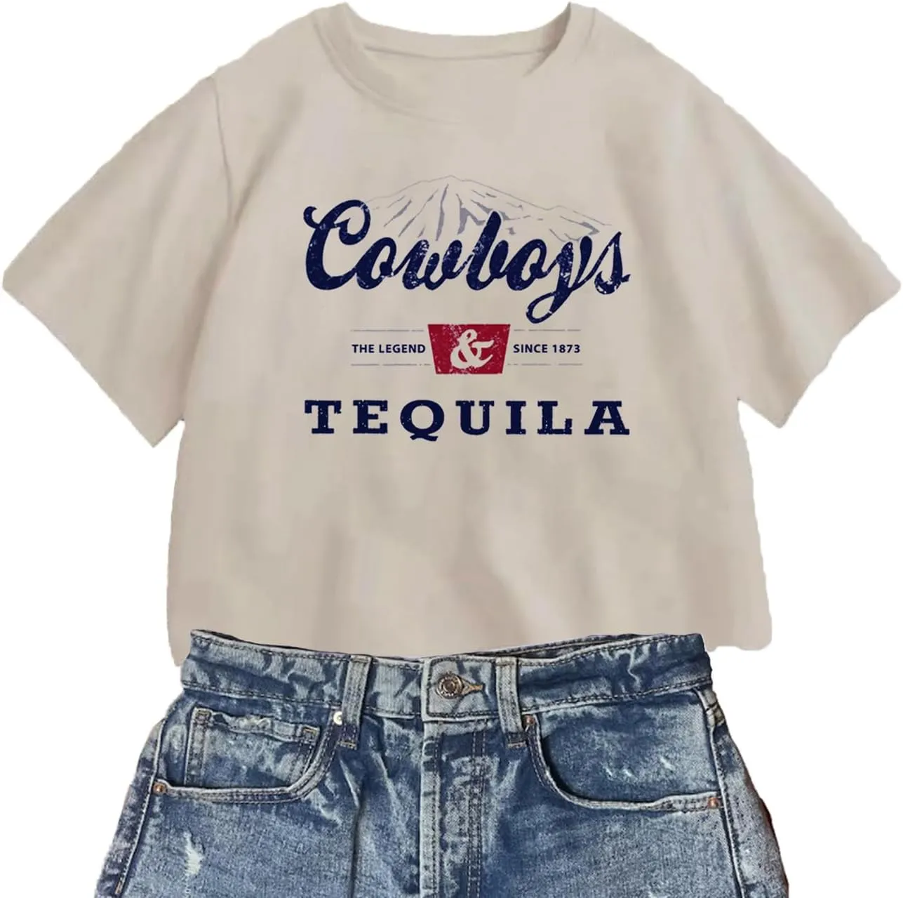 Country Music Cowboy Crop T Shirt Women Vintage Concert Tees Funny Western Rodeo Graphic Short Sleeve Tops Shirt