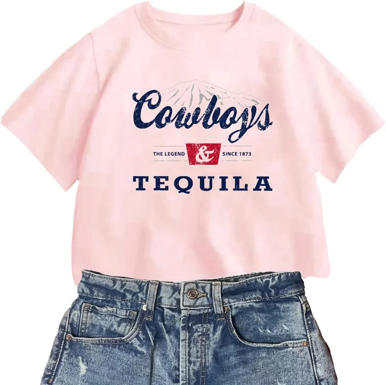 Country Music Cowboy Crop T Shirt Women Vintage Concert Tees Funny Western Rodeo Graphic Short Sleeve Tops Shirt