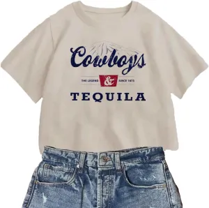 Country Music Cowboy Crop T Shirt Women Vintage Concert Tees Funny Western Rodeo Graphic Short Sleeve Tops Shirt