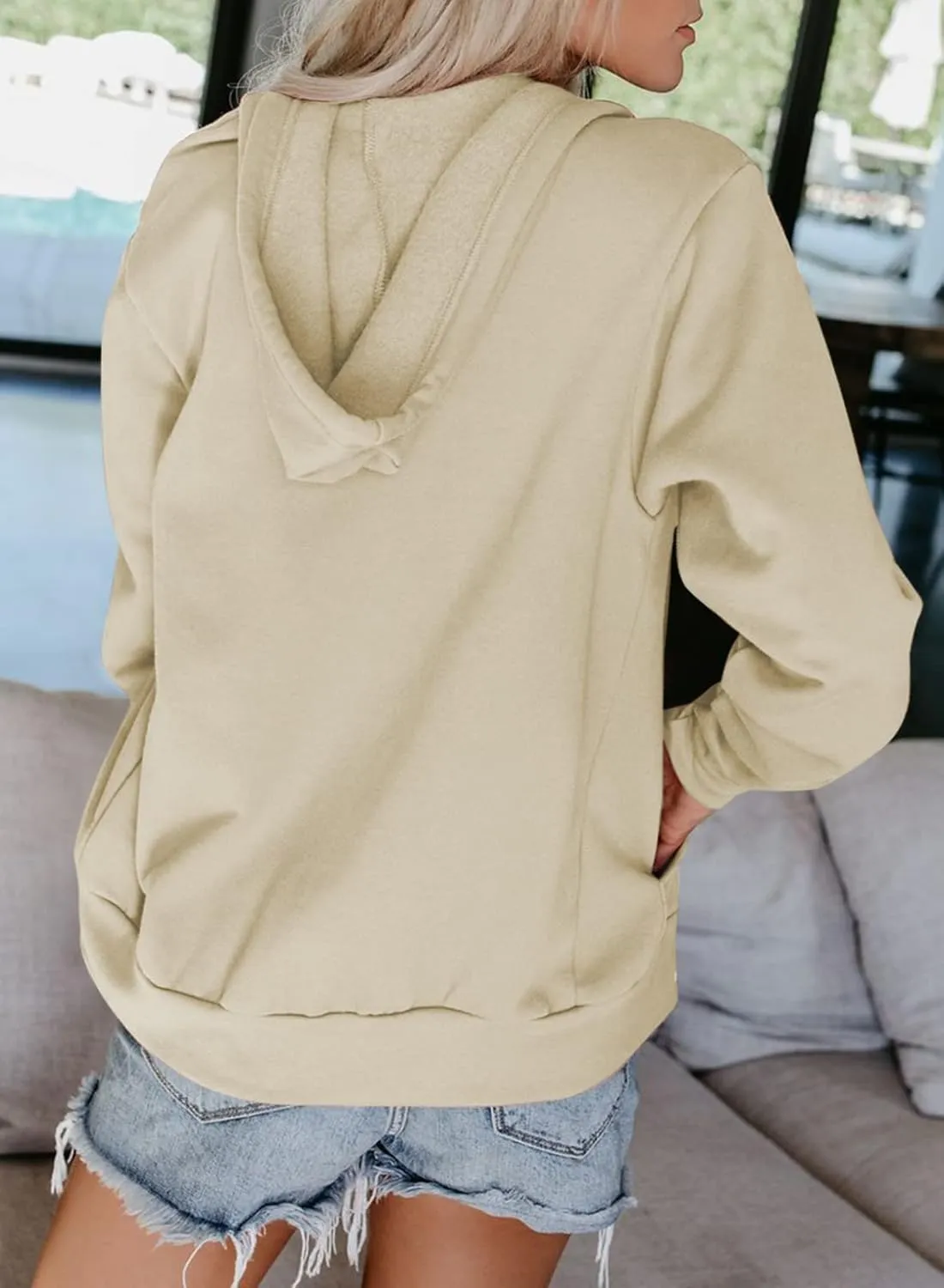 Dokotoo Women's Full Zip Up Hoodie Long Sleeve Hooded Sweatshirts Pockets Jacket Coat for Women