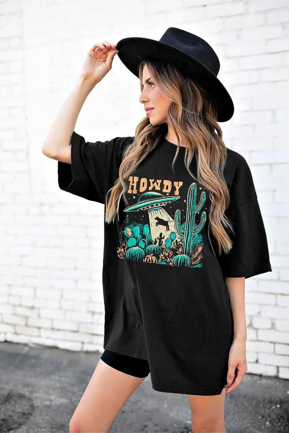 DUTUT Howdy Tshirt Women Country Southern Shirts Rodeo Cowgirl Western Shirt Honey Hat Leopard T-Shirt Summer Vintage Tees