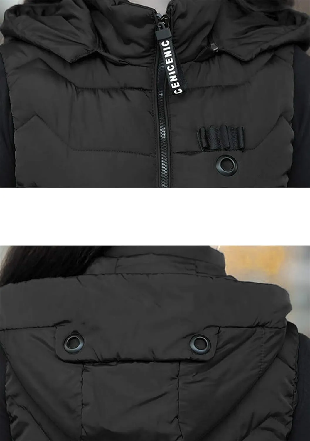 EFOFEI Women's Sleeveless Long Down Vest Winter Slim Fit Warm Puffy Jackets