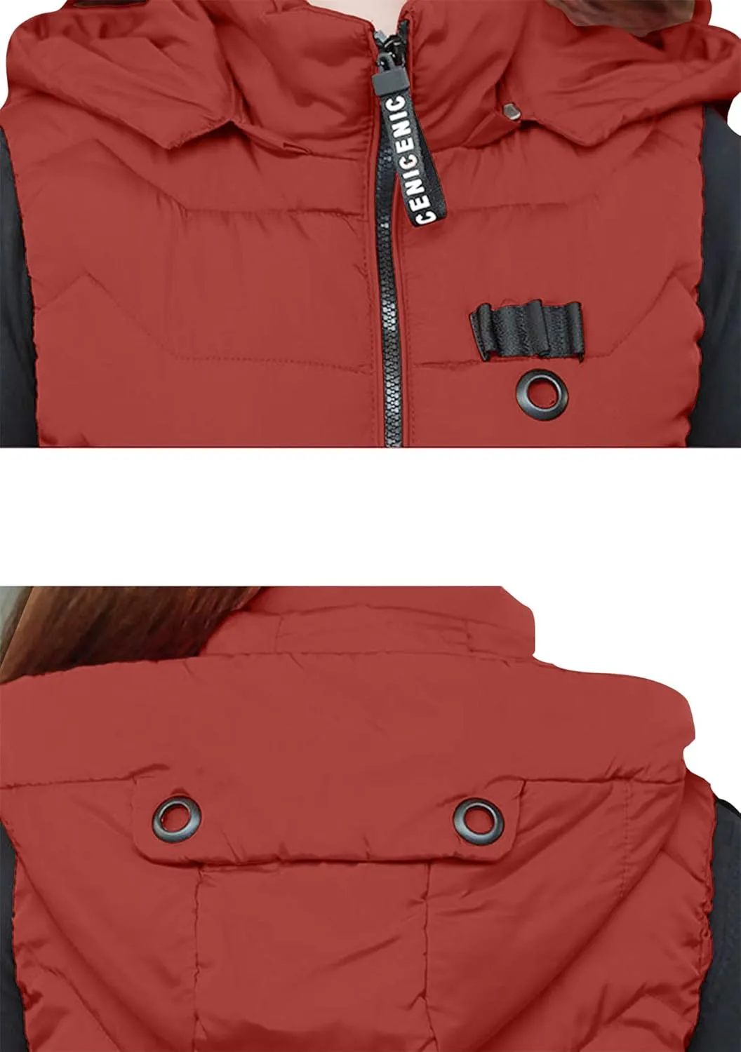 EFOFEI Women's Sleeveless Long Down Vest Winter Slim Fit Warm Puffy Jackets