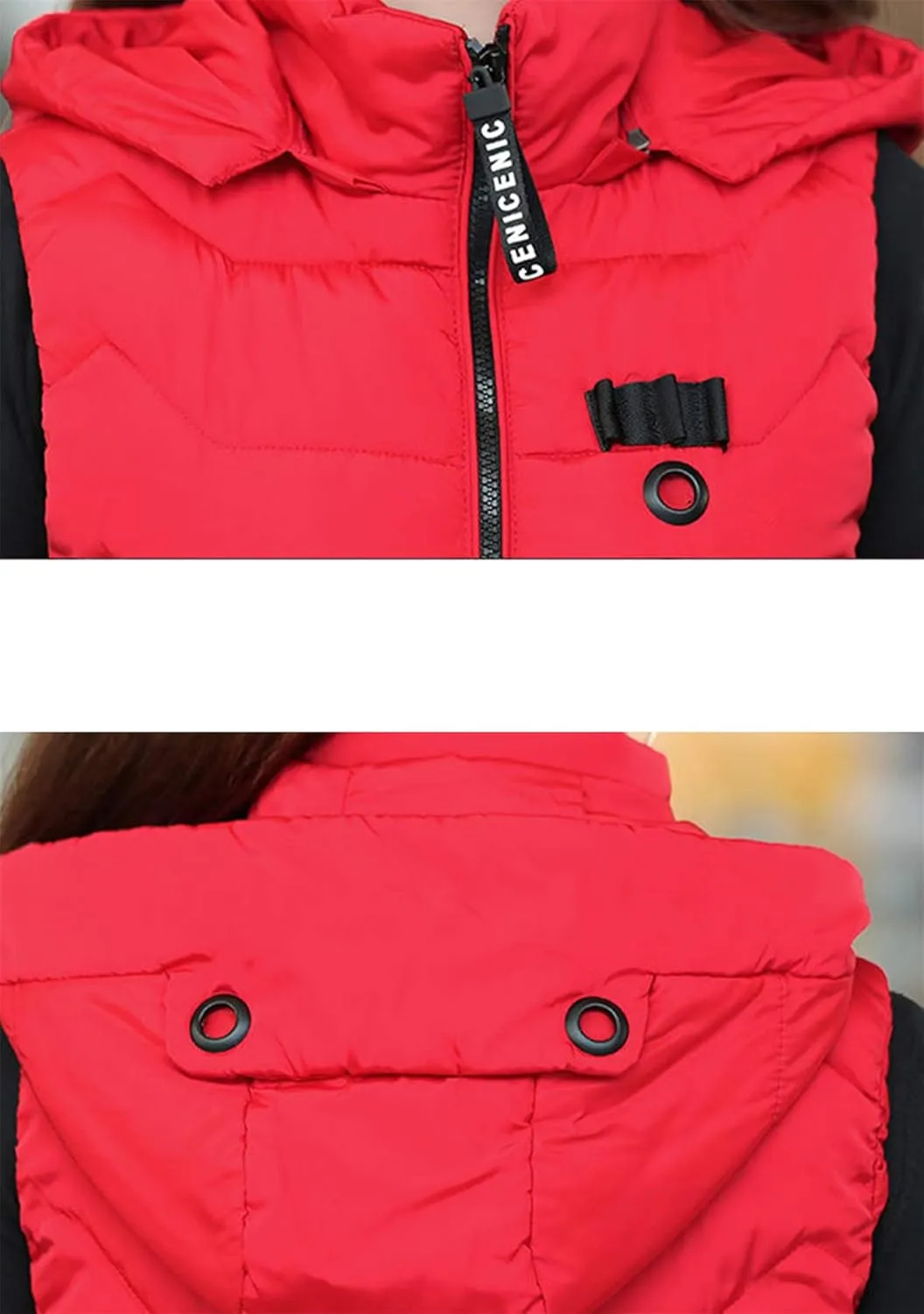 EFOFEI Women's Sleeveless Long Down Vest Winter Slim Fit Warm Puffy Jackets