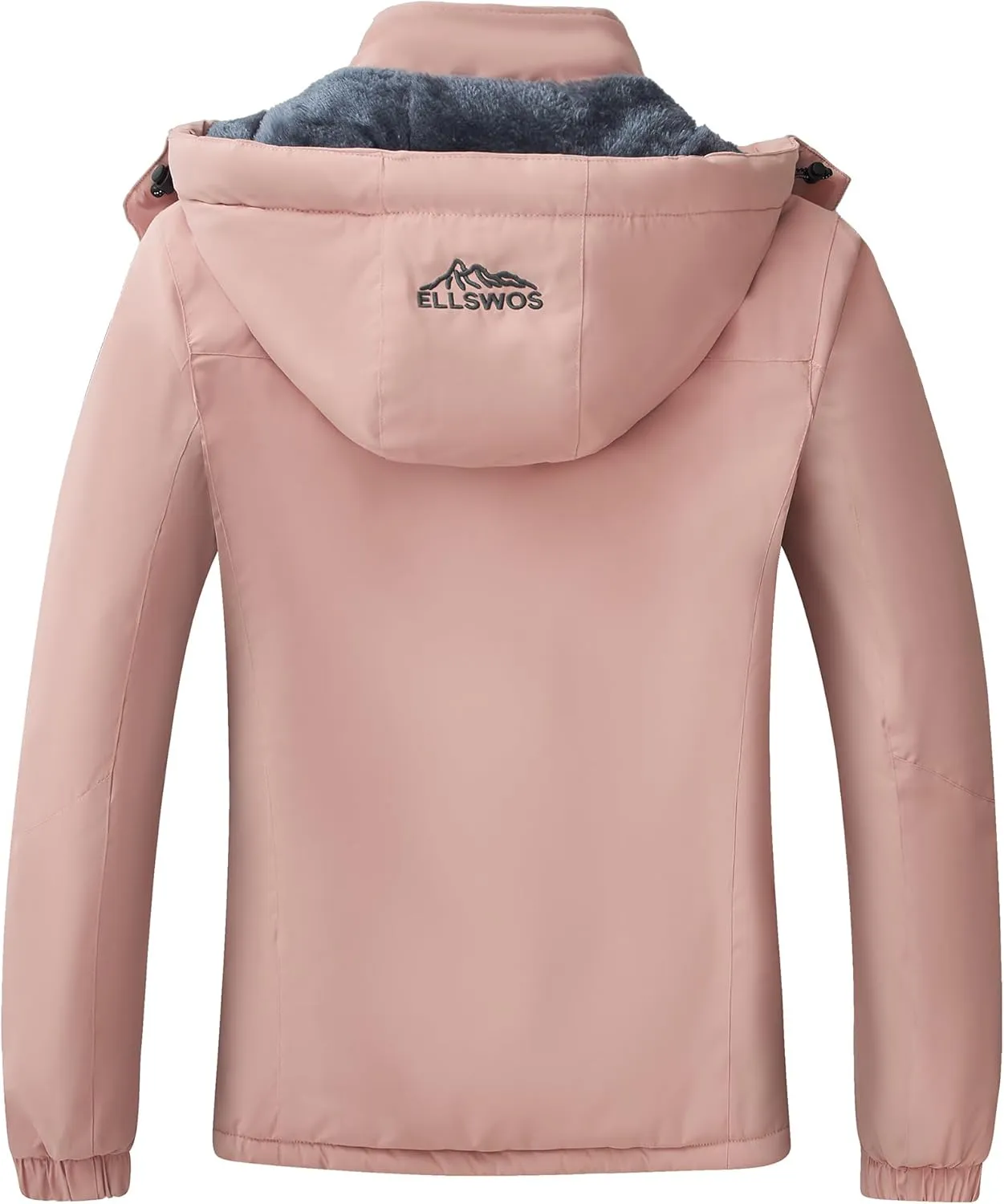 ELLSWOS Womens Winter Coats Waterproof Ski Jacket Warm Snow Jackets Windproof Windbreaker Hooded Raincoat