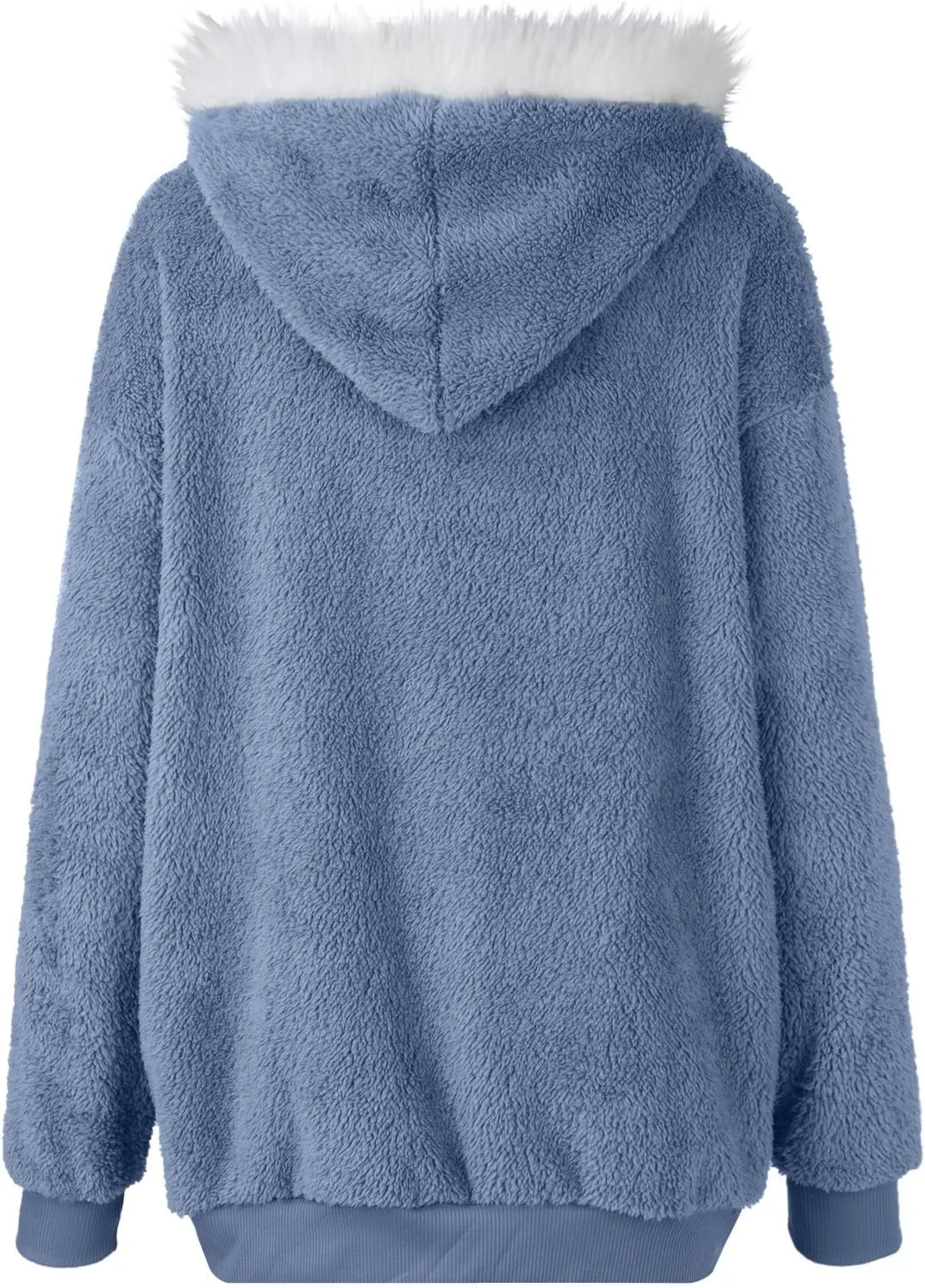 Fall Outfits for Women Zipper Color Block Outerwear Long Sleeve Fleece Plush Stitching Coats Warm Hooded Jacket