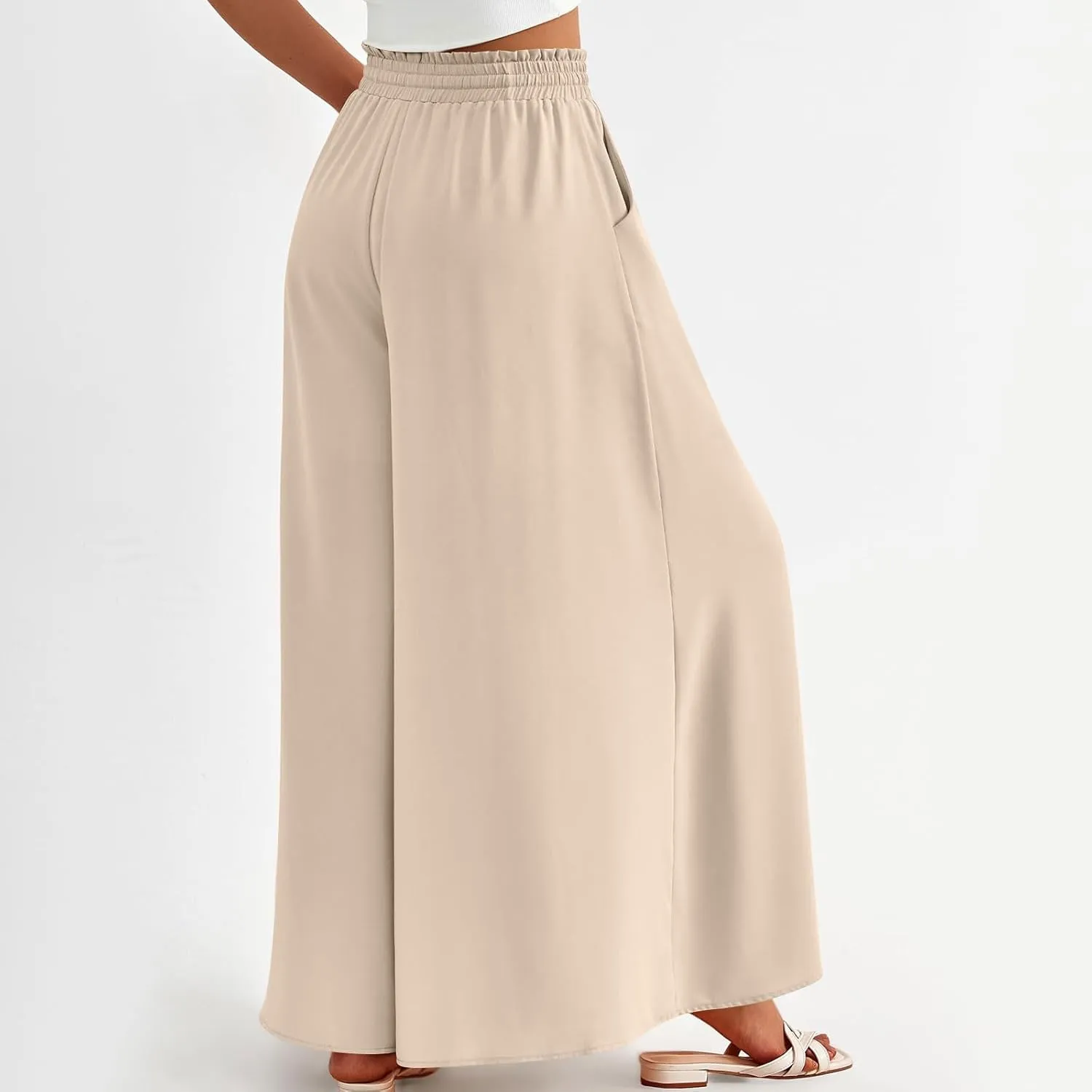 Flowy Pants for Women Wide Leg Palazzo Pants High Waisted Pant 2024 Summer Lounge Floral Print Boho Beach Trousers