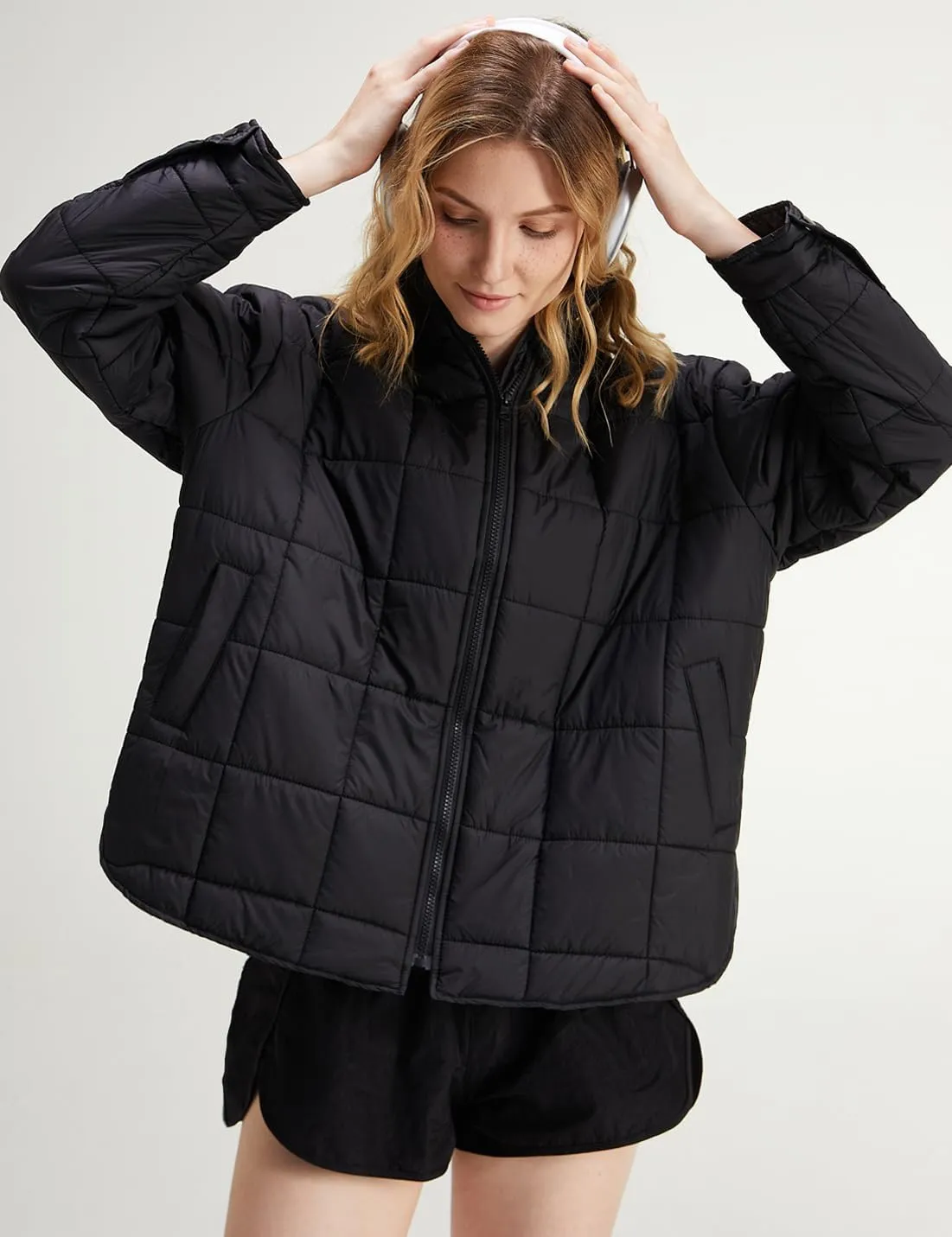 Gacaky Women's Baggy Lightweight Zip Puffer Jacket Warm Winter Down Coat with Pockets