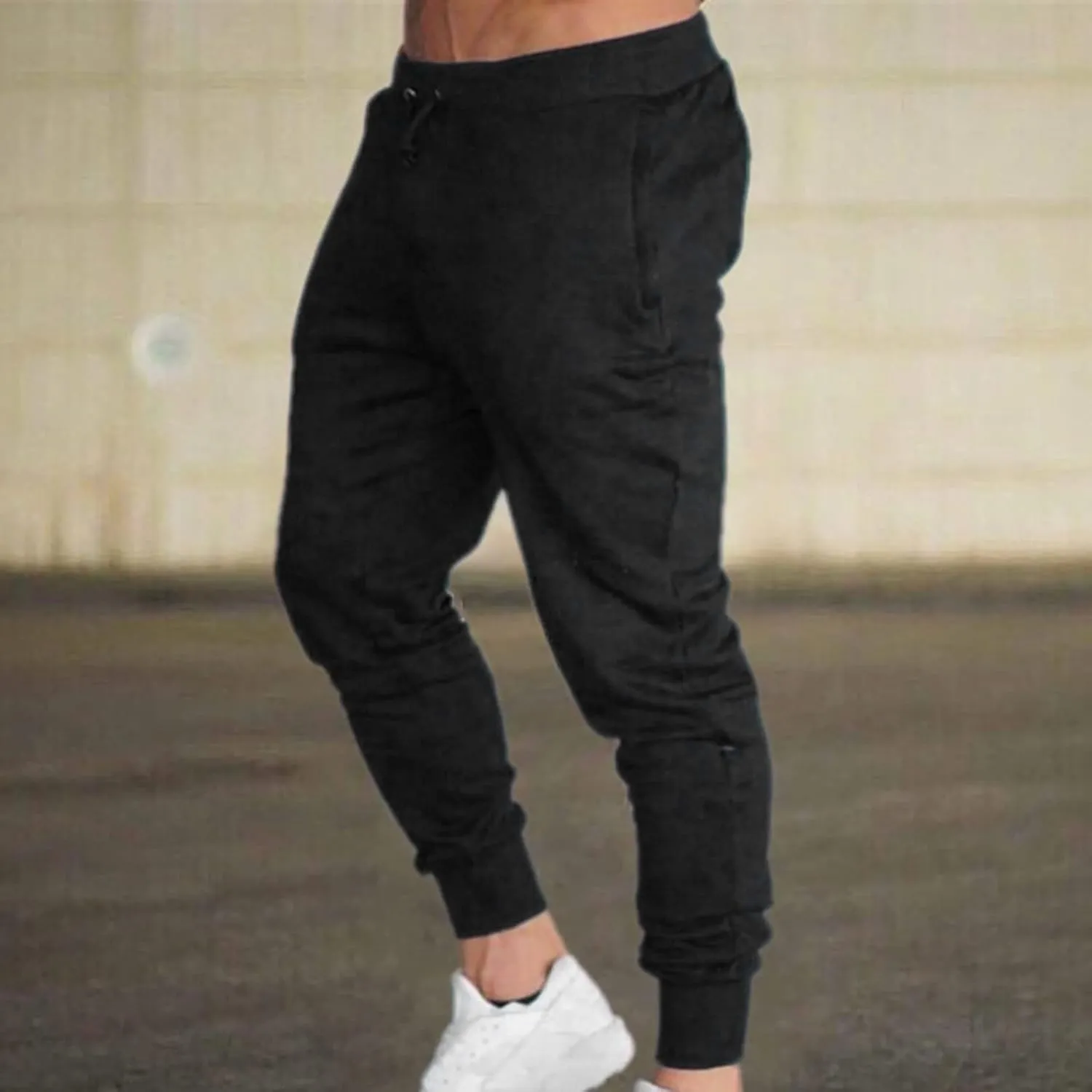 GIERIDUC Joggers Pants for Men with Pockets Mens Jogger Fleece Sweatpants Dress Pants for Short Men Light Blue Trousers Mens