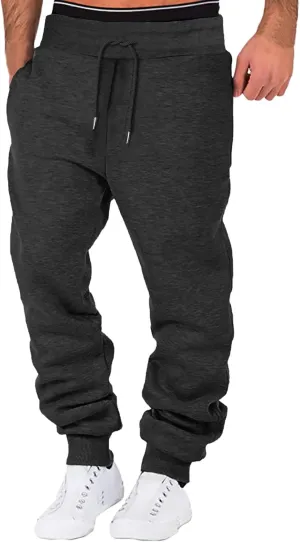 GIERIDUC Joggers Pants for Men with Pockets Mens Jogger Fleece Sweatpants Dress Pants for Short Men Light Blue Trousers Mens