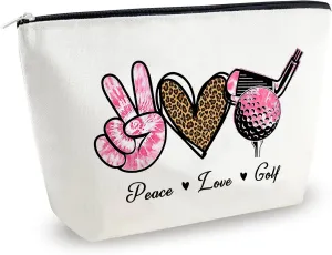 Golf Gifts for Women Cool Gifts for Golfer Coach Appreciation Gift Golf Lovers Accessories for Women Golfers Makeup Bag Cosmetic Pouch for Sports Enthusiasts Birthday Gifts for Her Female