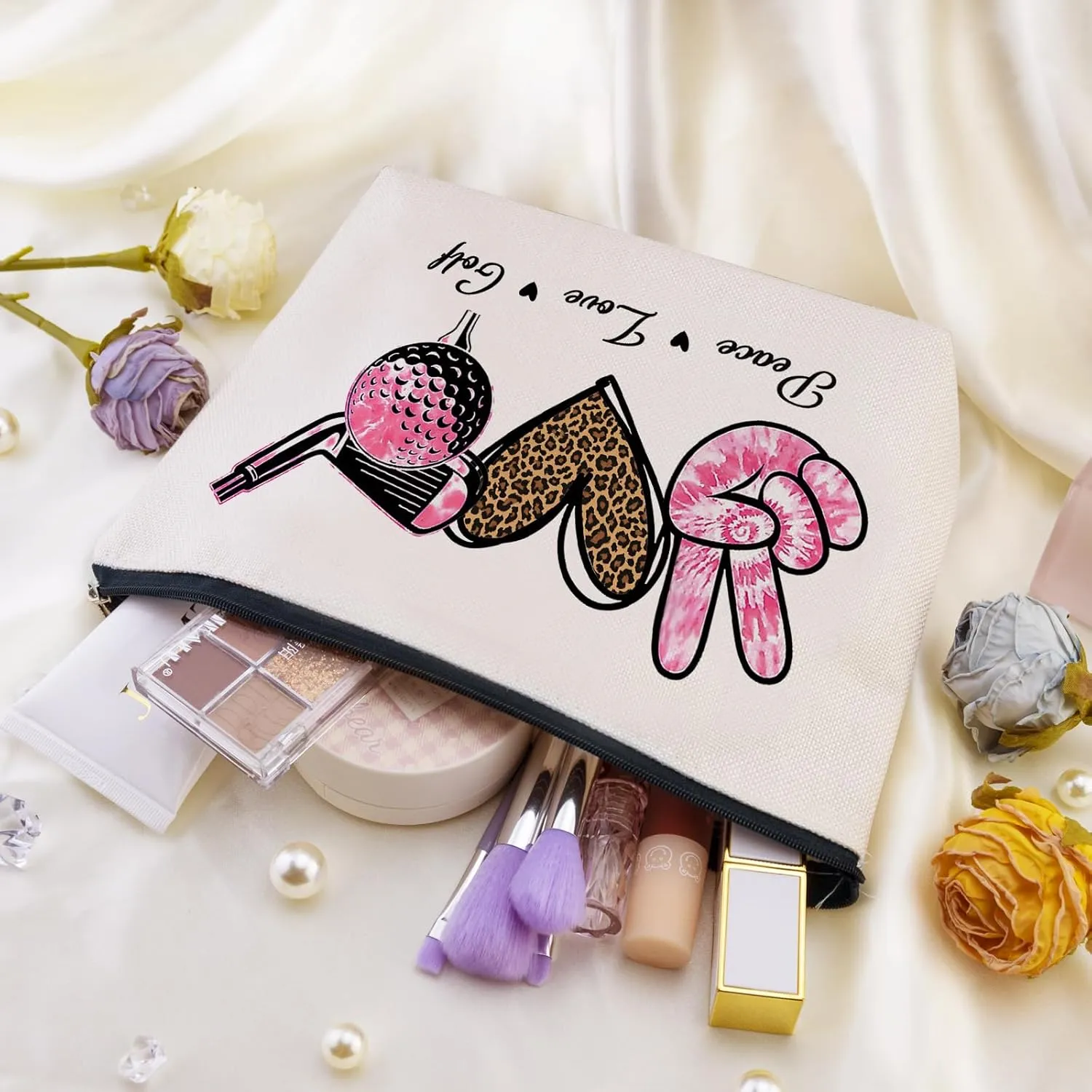 Golf Gifts for Women Cool Gifts for Golfer Coach Appreciation Gift Golf Lovers Accessories for Women Golfers Makeup Bag Cosmetic Pouch for Sports Enthusiasts Birthday Gifts for Her Female