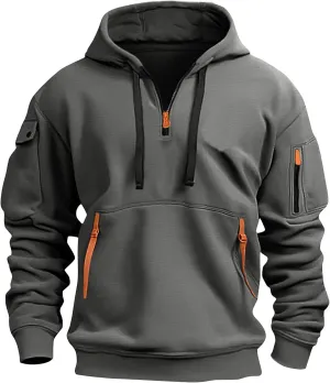 Hoodies for Men Collar Drawstring Hoodies Pullover Casual Long Sleeve Athletic Sweatshirts 2024