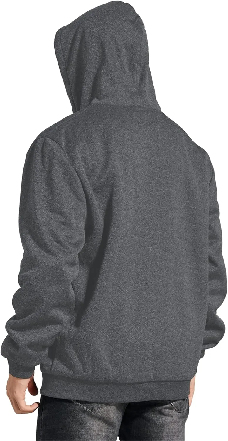 Hoodies for Men Full Zip Up Fleece Warm Jackets Thick Coats Heavyweight Sweatershirts