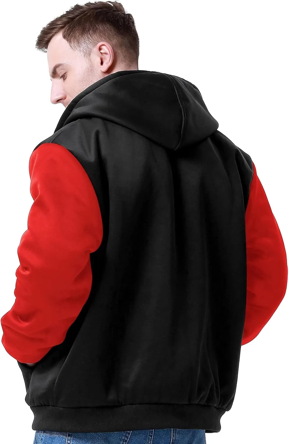 Hoodies for Men Full Zip Up Fleece Warm Jackets Thick Coats Heavyweight Sweatershirts