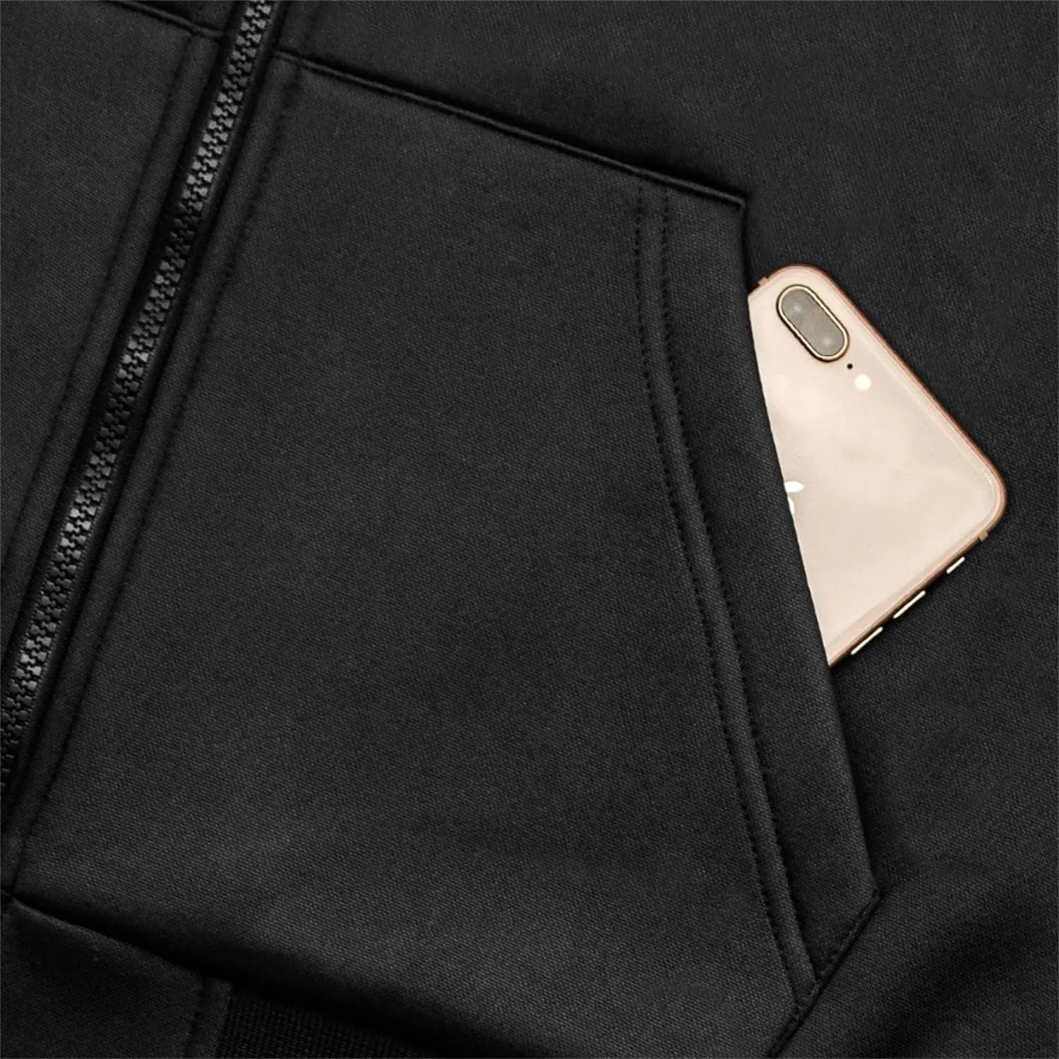 Hoodies for Men Full Zip Up Fleece Warm Jackets Thick Coats Heavyweight Sweatershirts