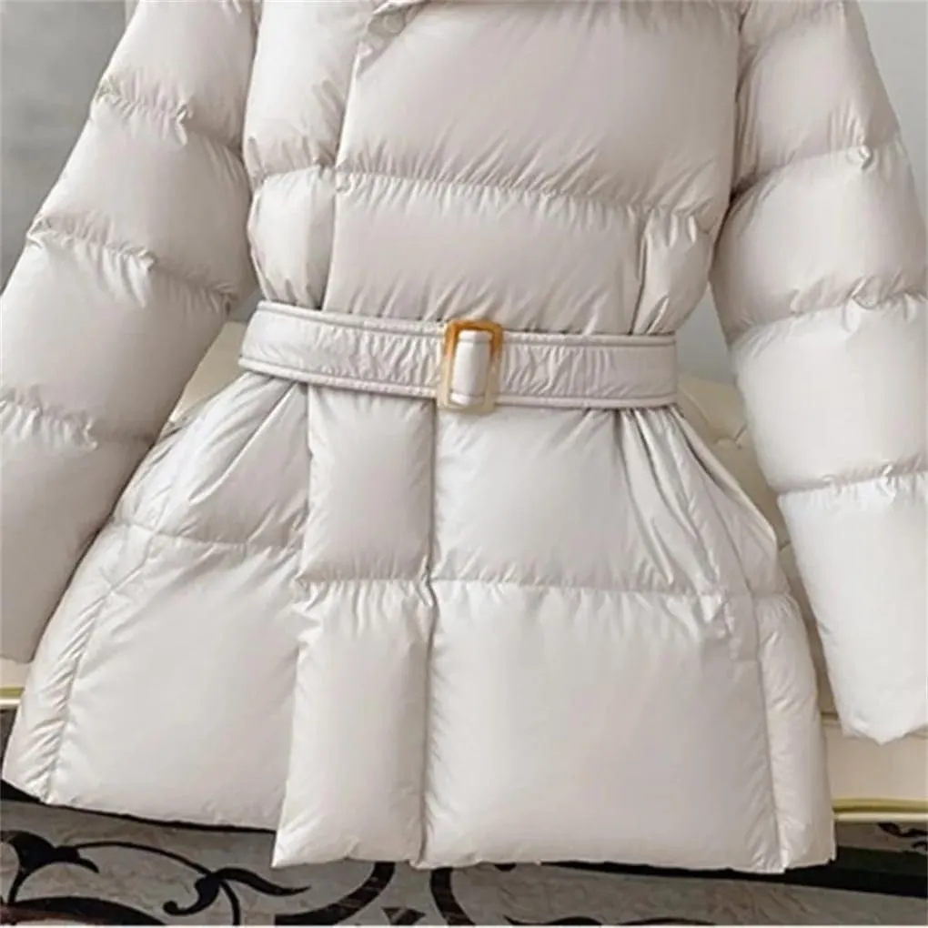 Jackets for Women Cotton Coat Slim-Fit Warm Hooded Cotton-Padded Jacket