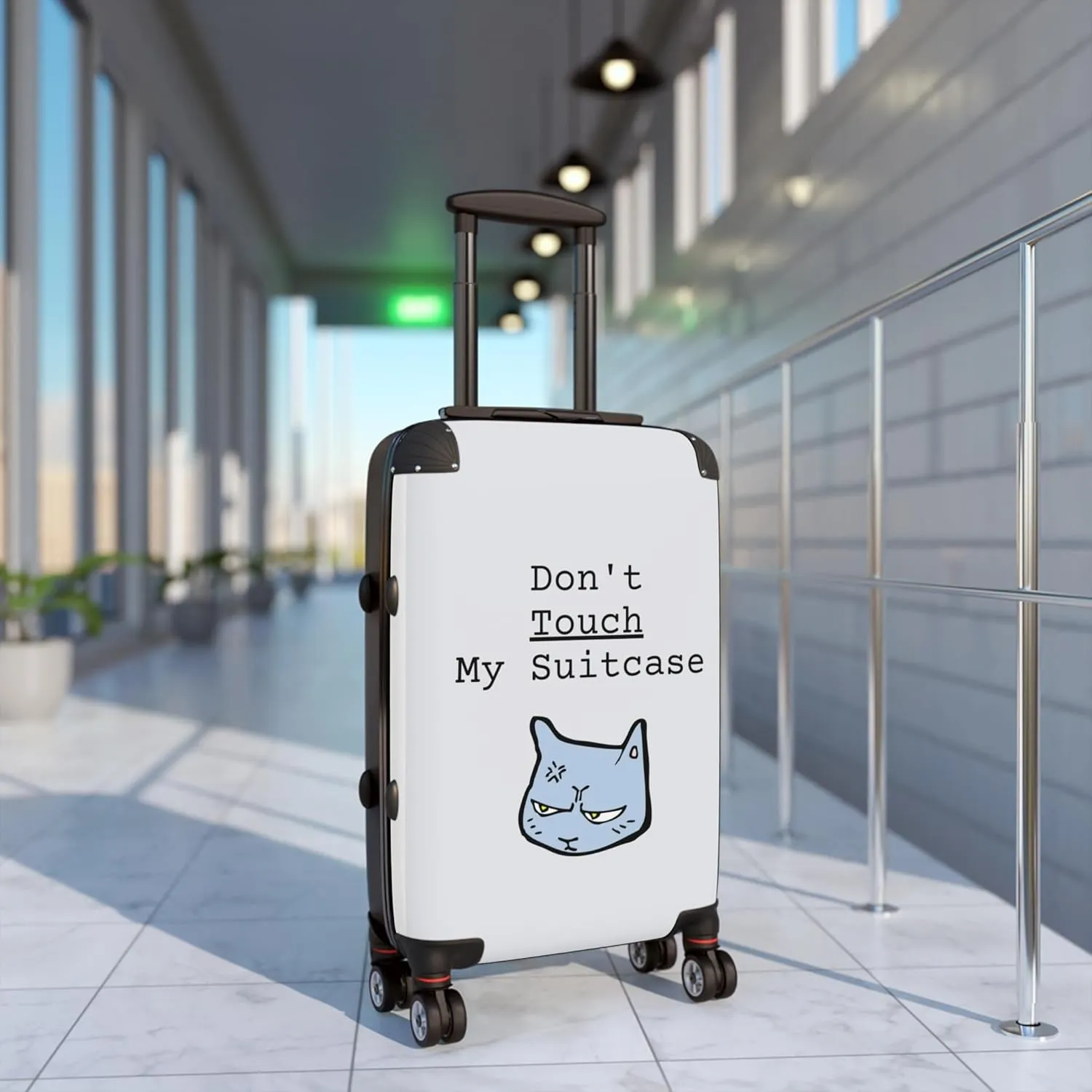 June in Color Dont Touch Me  Bold & Secure Travel Bag with 360 Spinner Wheels & Built-in Lock for Hassle-Free Travel
