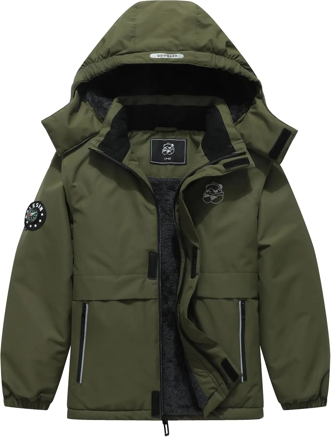 Kid's Waterproof Ski Jacket Warm Winter Coat Boys Snowboarding Jackets Outdoor