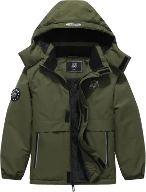 Kid's Waterproof Ski Jacket Warm Winter Coat Boys Snowboarding Jackets Outdoor