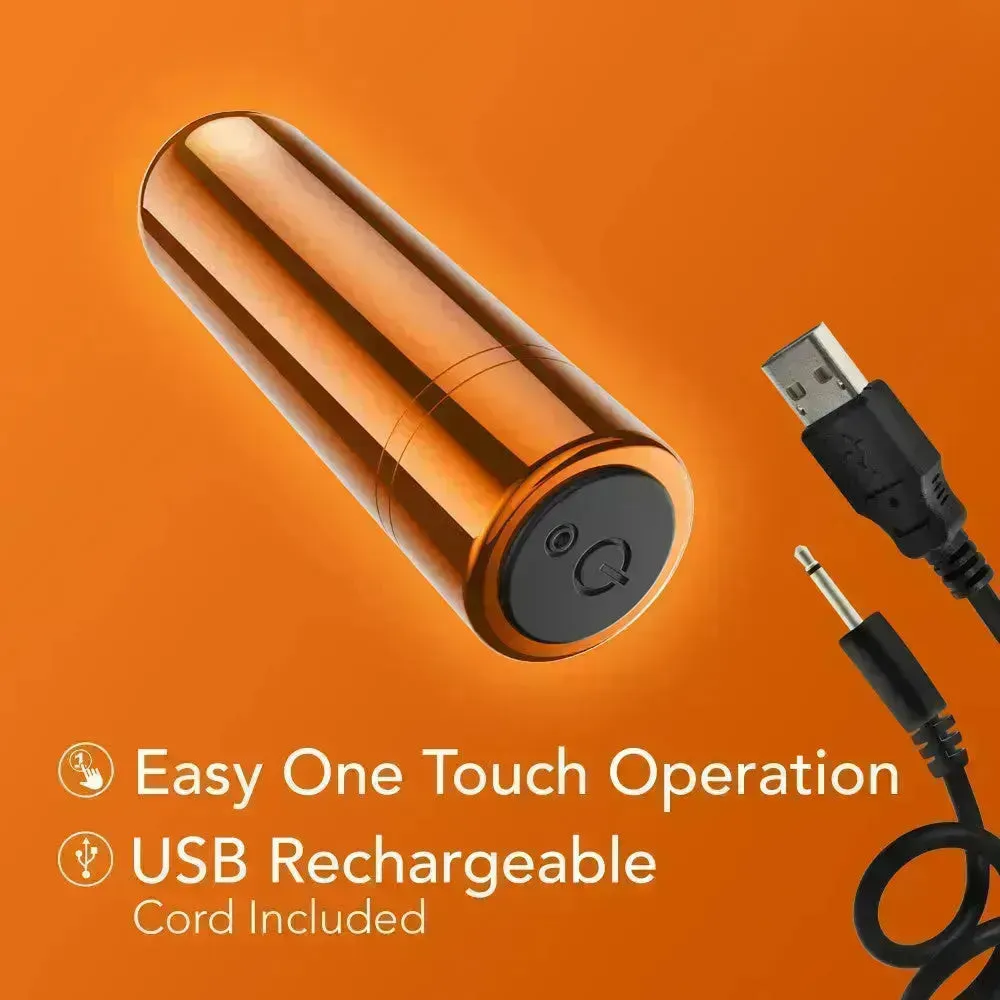 Kool Vibes - Rechargeable Mini Bullet - Tangerine - Orange 6.4 cm USB Rechargeable Bullet