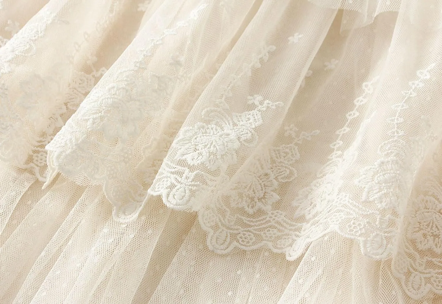 Lace Tulle Skirts Elegant Multi-Layer Midi Skirt for Women Weddings Parties A-Line Skirts 2025 Summer Clothes