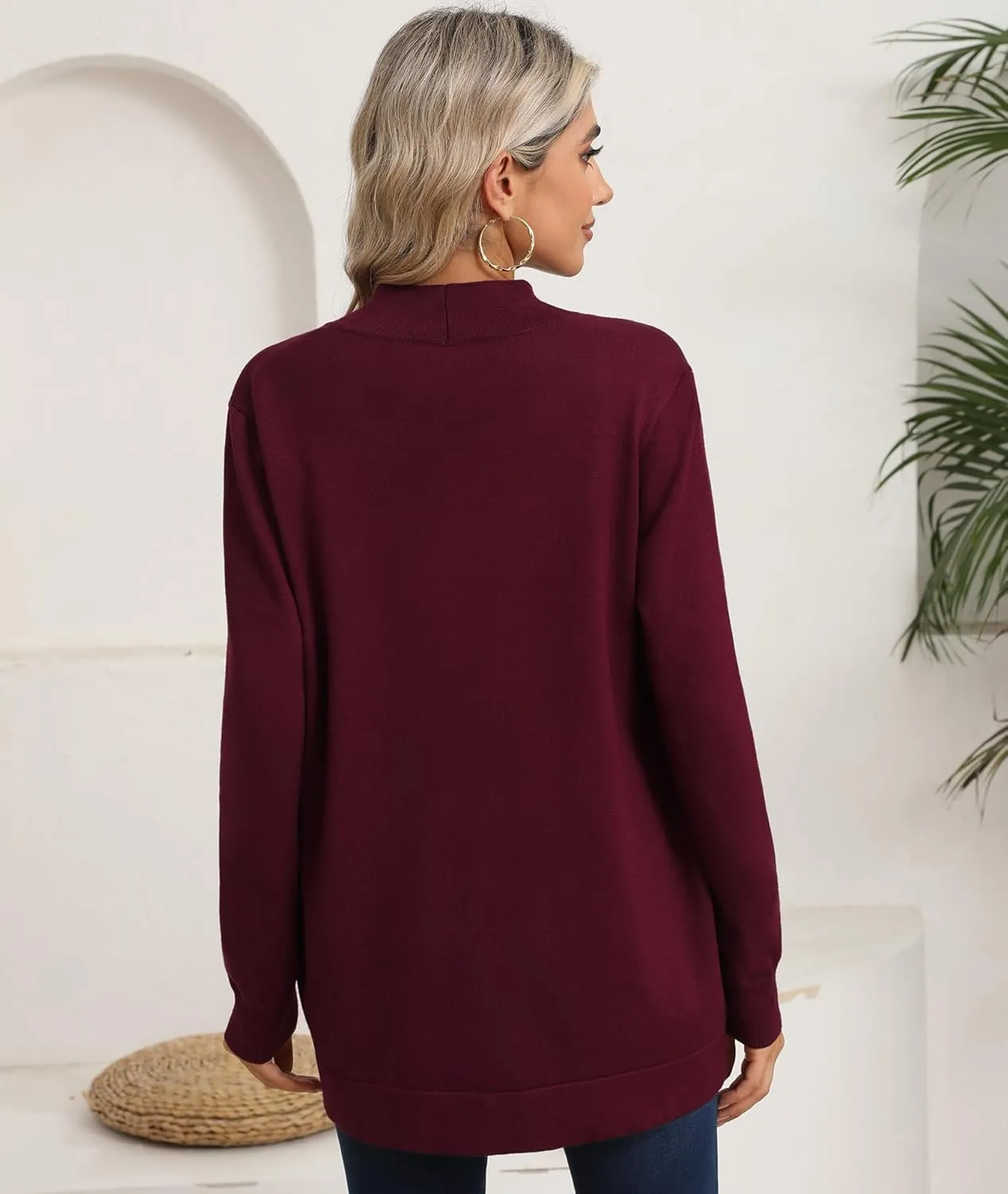 LILBETTER Womens Lightweight Cardigan with Pockets Long Sleeve Open Front Cardigan for Women
