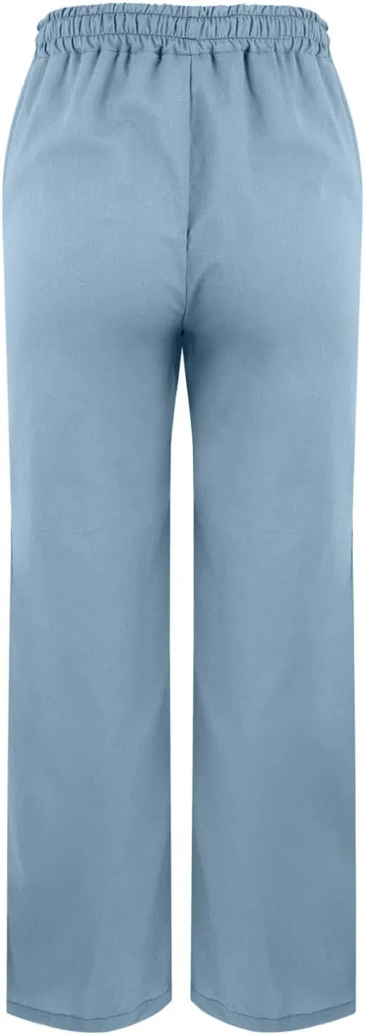 Linen Capri Pants for Women 2025 Cotton Linen Straight Leg Loose Casual Pants Petite Summer Beachwear Lightweight
