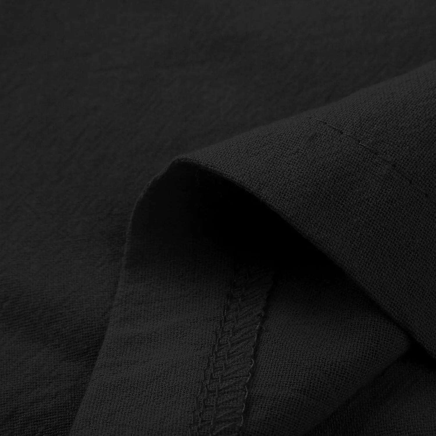 Linen Pants Women Wide Leg Elastic Waist Palazzo Pants Casual High Waisted Trousers with Pockets