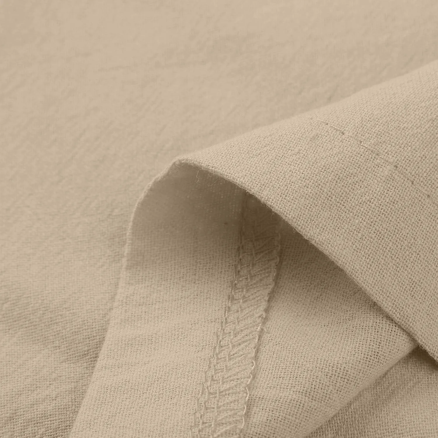 Linen Pants Women Wide Leg Elastic Waist Palazzo Pants Casual High Waisted Trousers with Pockets