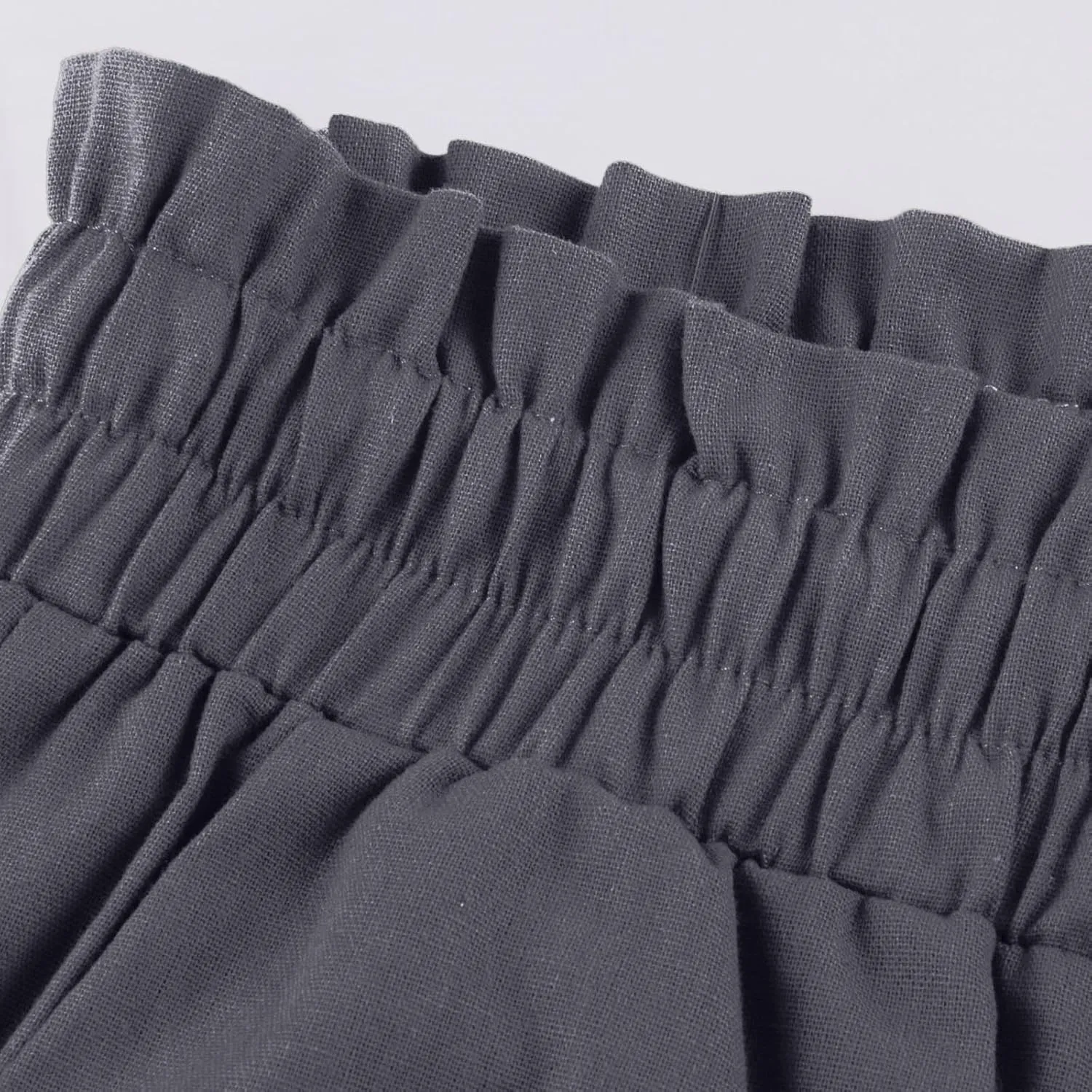 Linen Wide Leg Pants for Women Petite Summer Beach Drawstring Palazzo Flowy Lounging with Pockets Travel Lounge 2024
