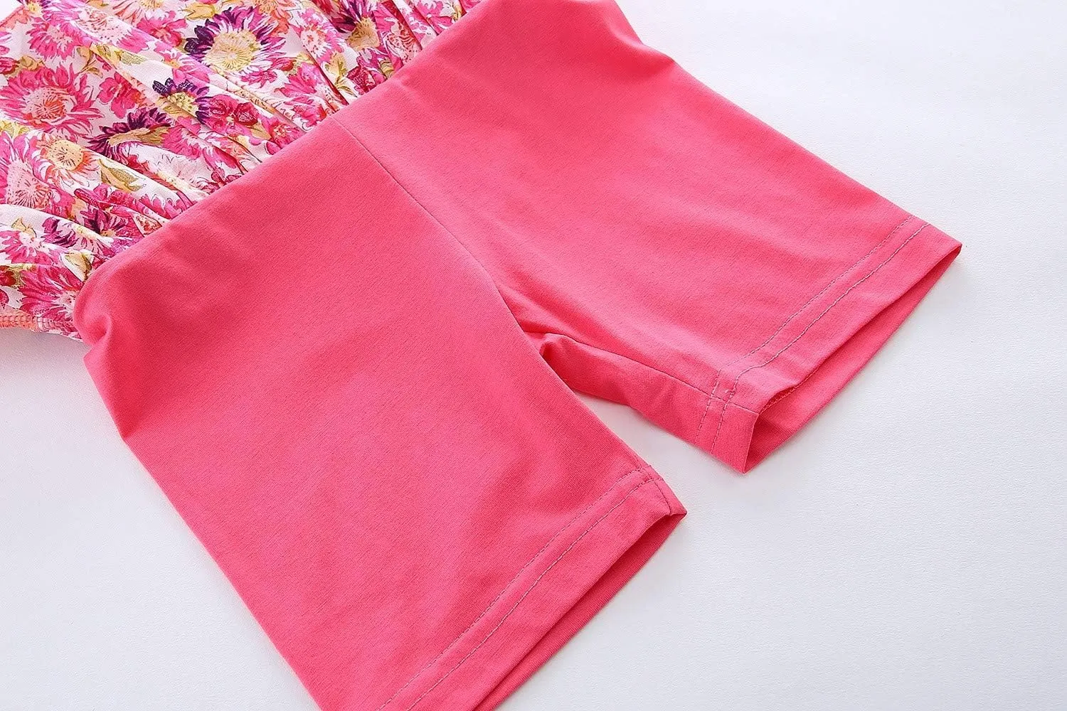 LittleSpring Girls Summer Outfits for Girl Floral Tank Tops and Shorts Casaul Set