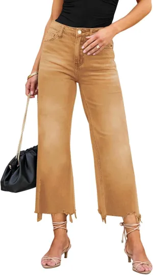 LOLONG High Waisted Flare Jeans for Women Casual Bell Bottom Denim Pants