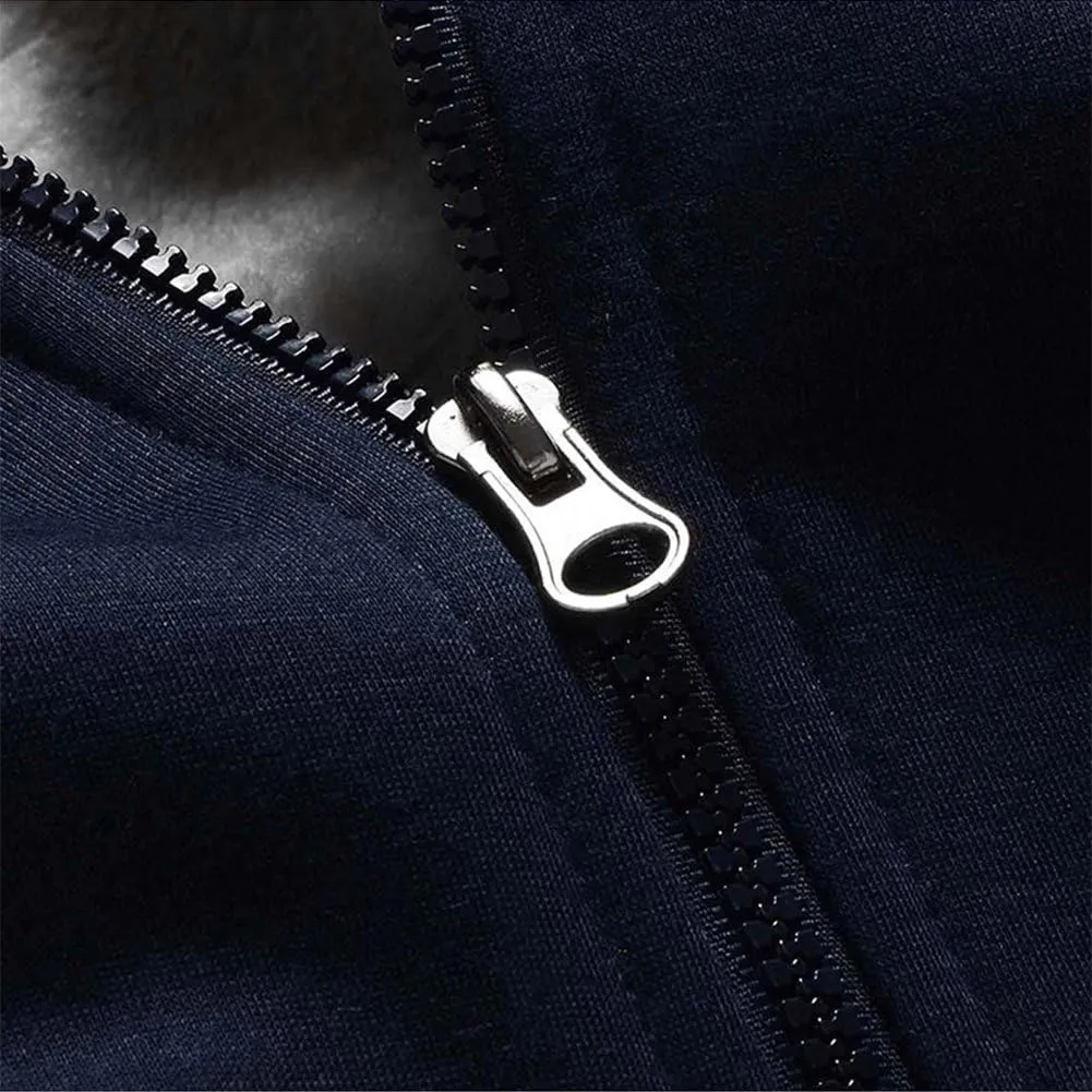 MACHLAB Men's Pullover Winter Workout Fleece Hoodie Jackets Full Zip Wool Warm Thick Coats