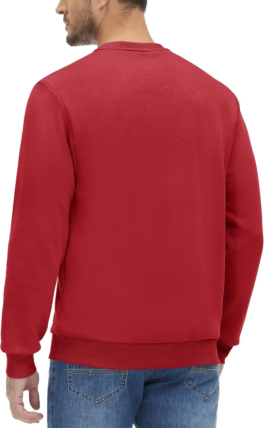MAGCOMSEN Men's Crewneck Sweatshirt Long Sleeve Casual Warm Fleece Pullover
