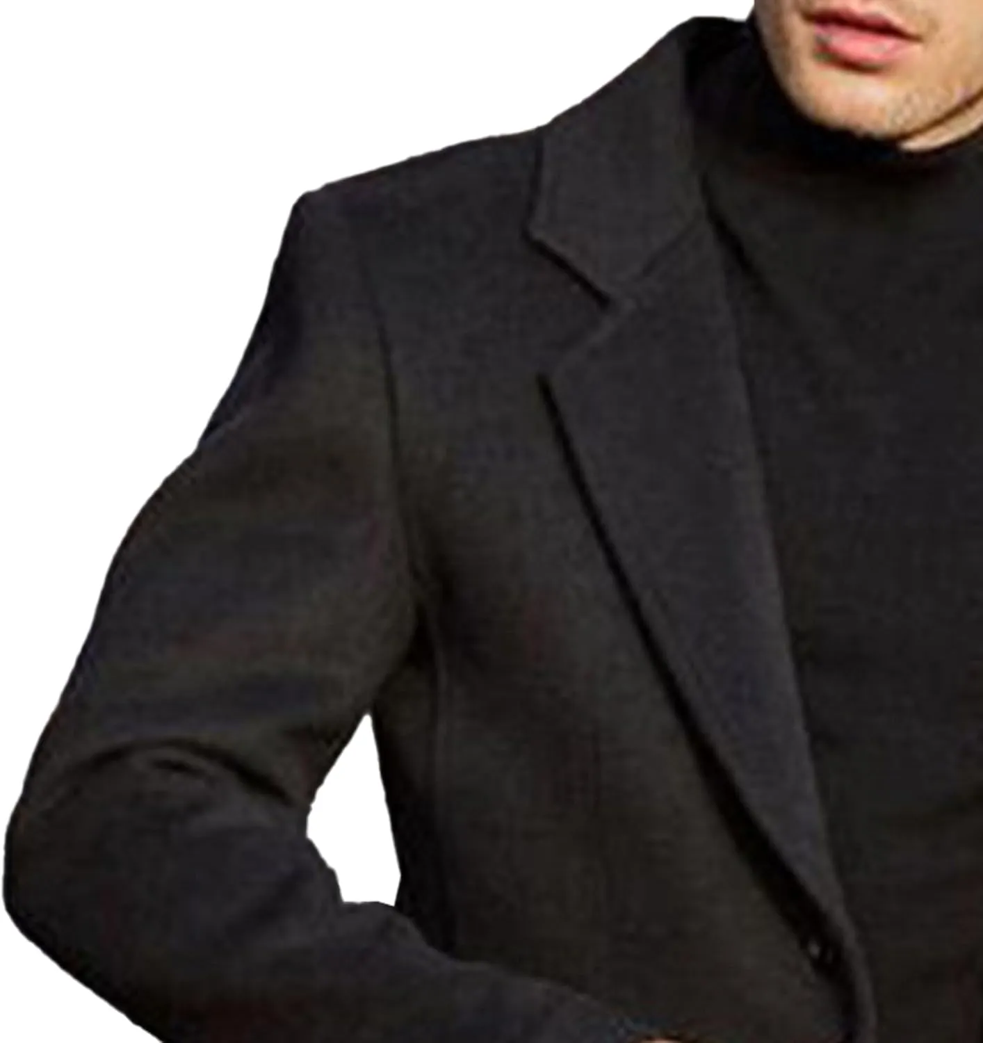 Maiyifu-GJ Men's Single Breasted Wool Blend Pea Coat Winter Thick Slim Fit Trench Coats Long Warm Classic Business Coat