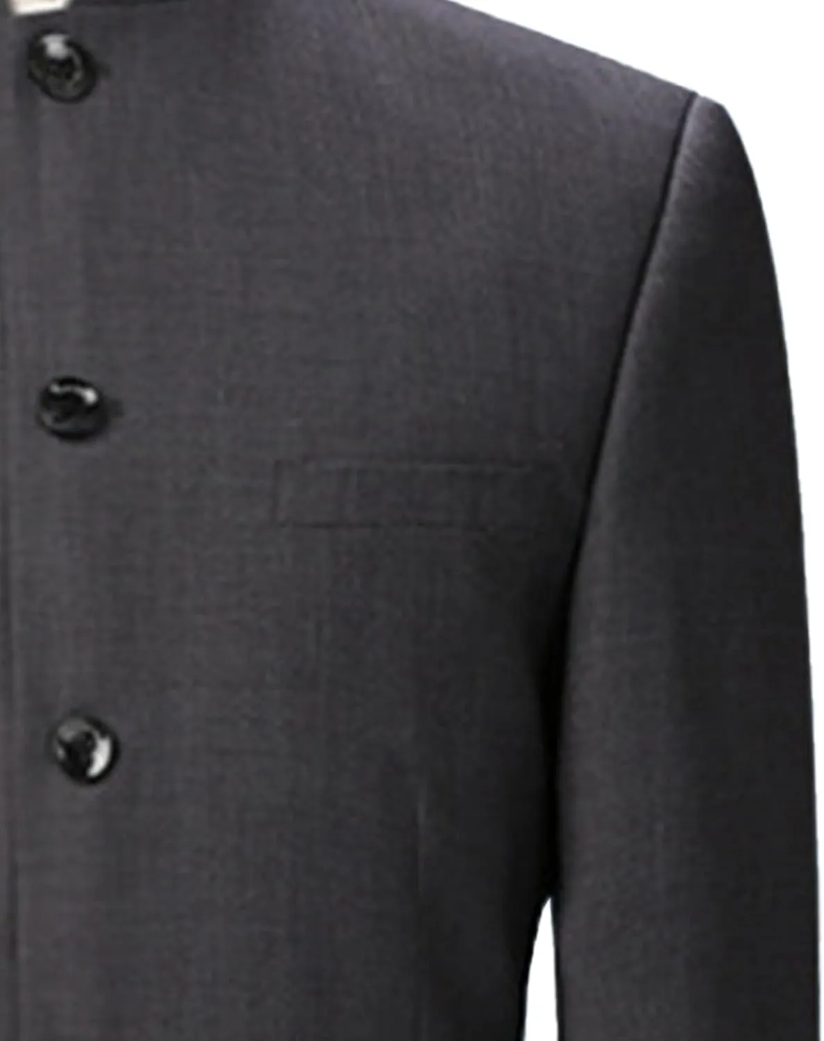 Men's 2 Pieces Chinese Tunic Suit Set Slim Fit Stand Collar Blazer Jacket Pants Suits Formal Wedding Dress