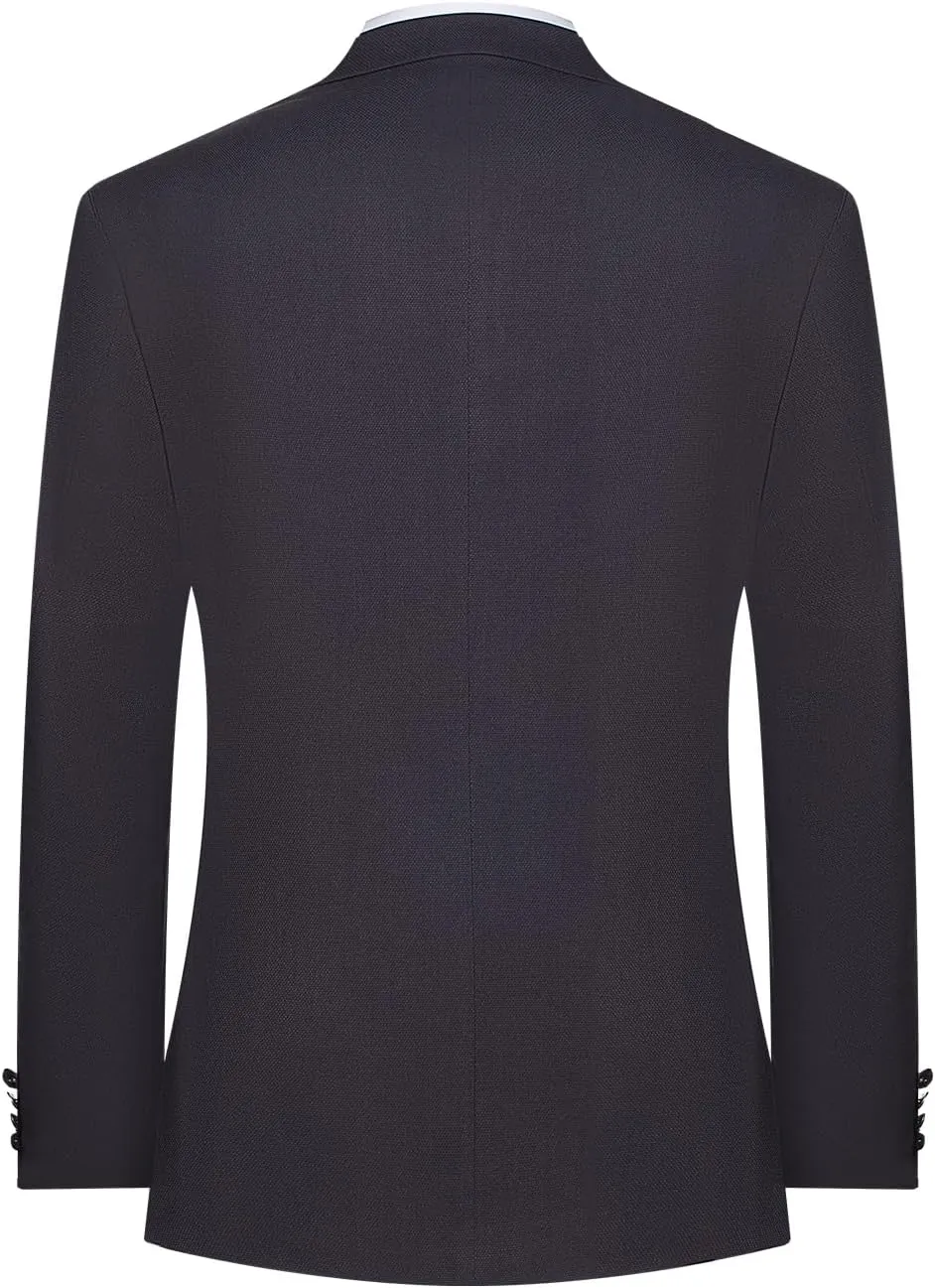 Men's Blazer Classic Fit Sport Coats Stylish 2 Button Single Breasted Stretch Sports Jacket for Business & Daily